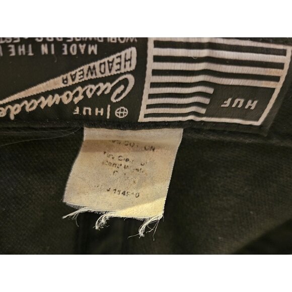 Thrasher HUF Worldwide Snapback Hat Blaxk Denim Y2K Skater 100% Cotton USA - Picture 10 of 10